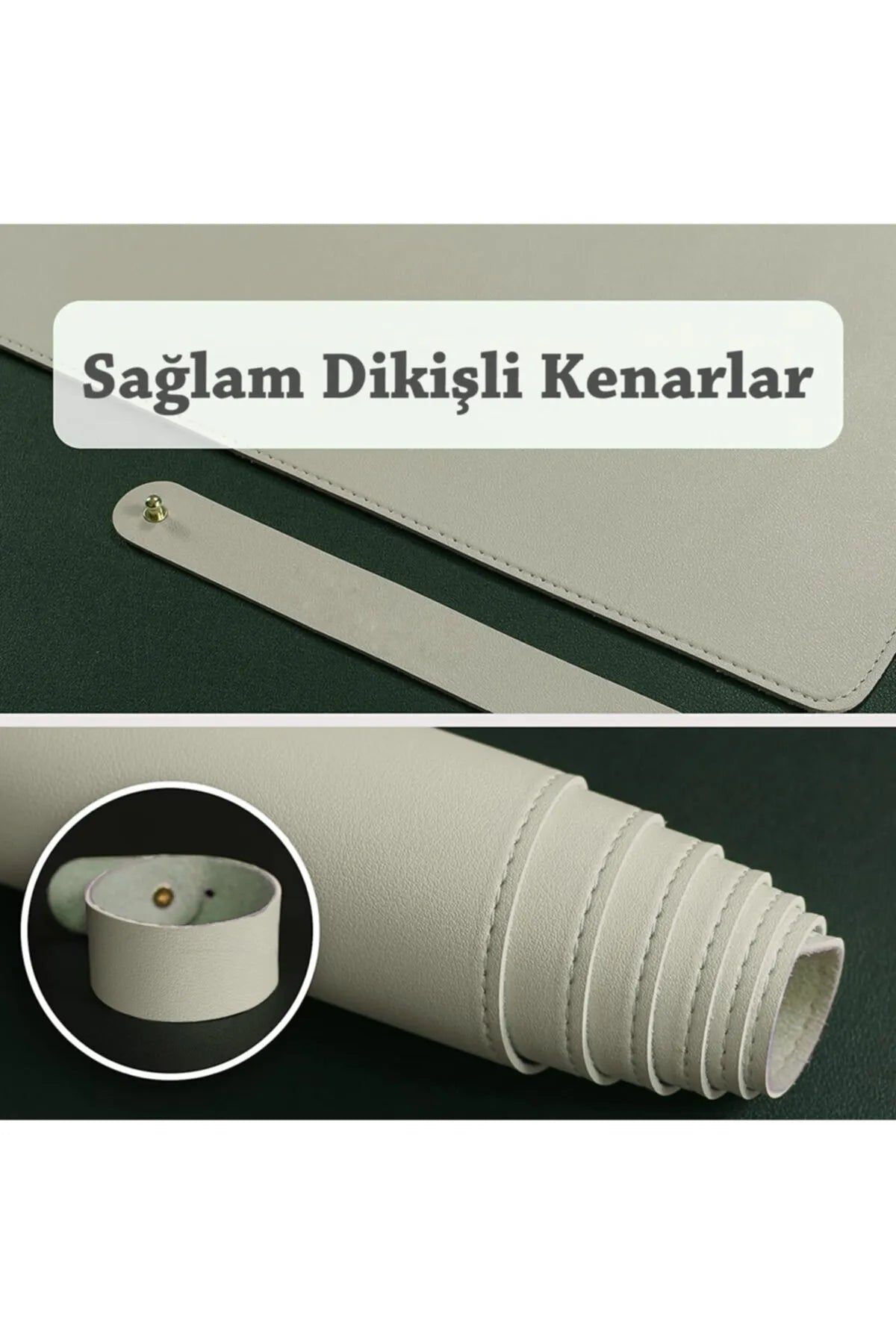 Xrades Bej Grisi Deri Mousepad