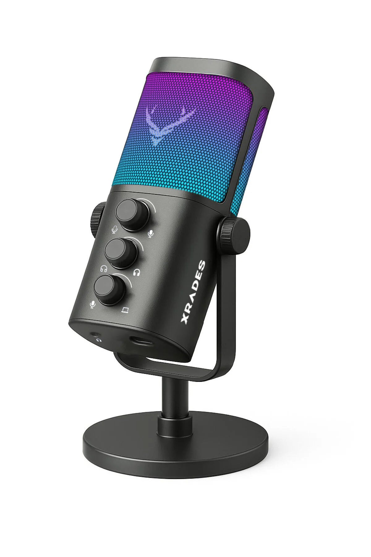 Xrades Professional 2 li Stand Youtuber Gamer Tiktok Yayıncı Usb Rgb Mikrofon Seti M3 PRO