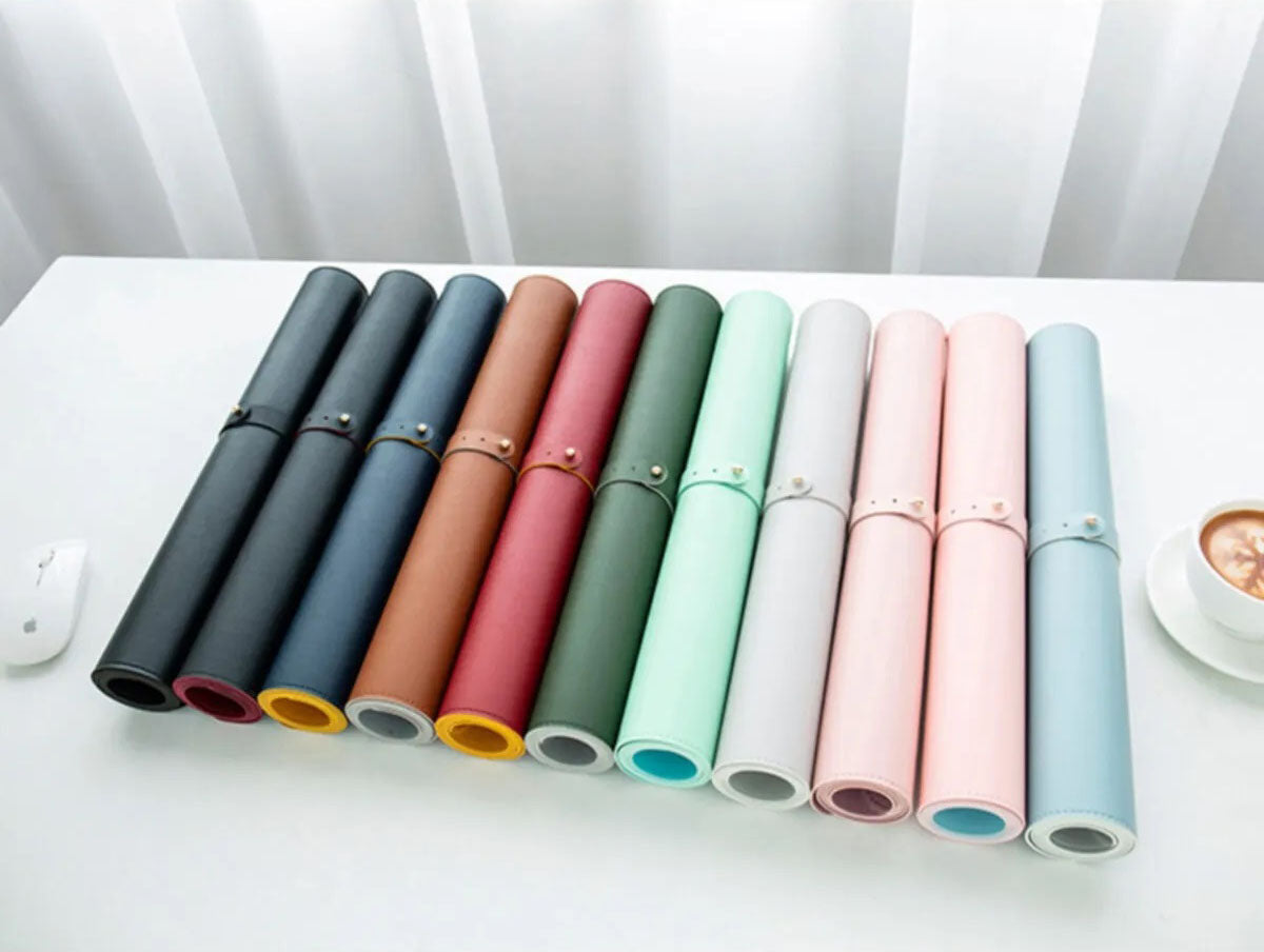 Xrades Bej Grisi Deri Mousepad