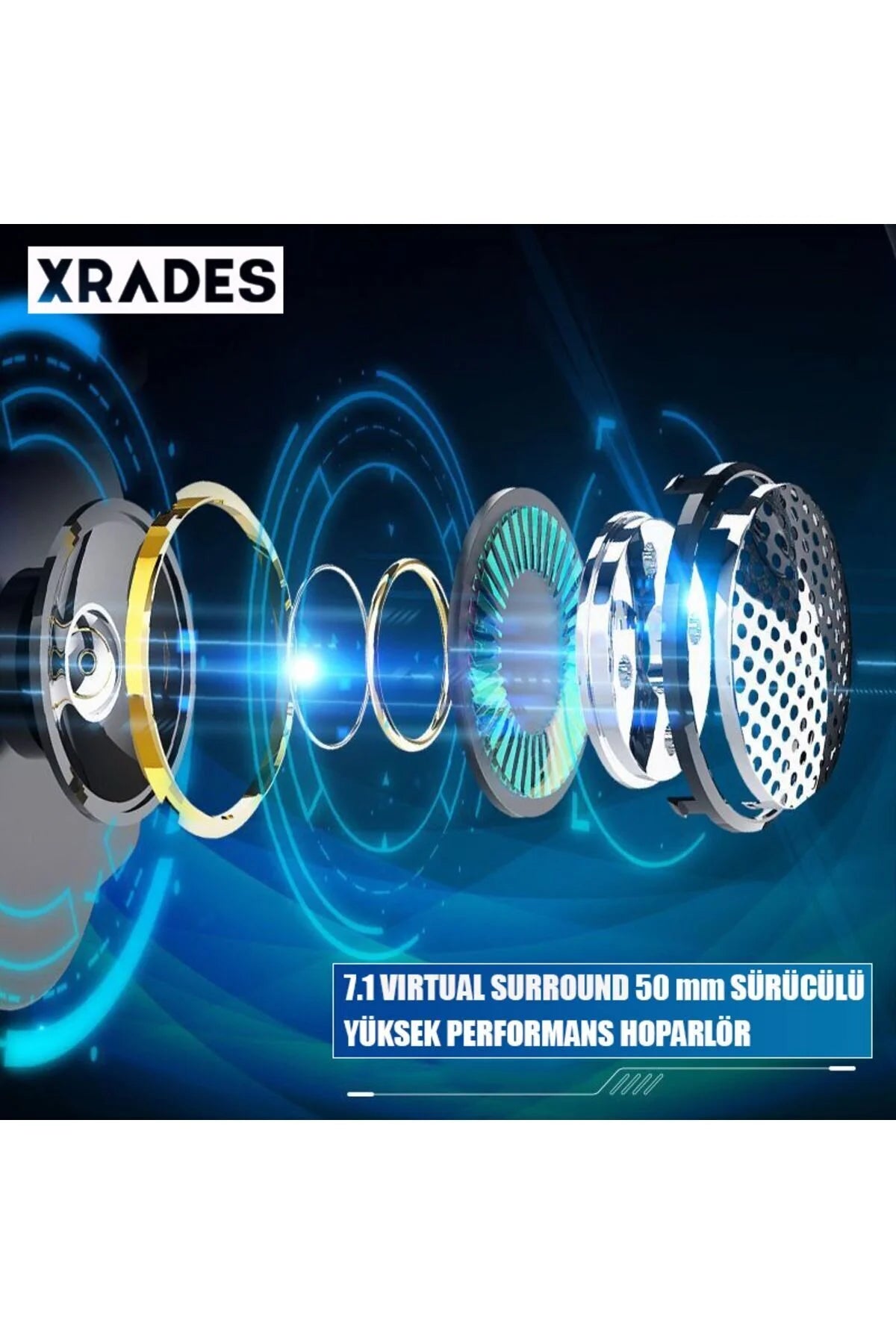Xrades V10 Ultra Pro Oyuncu Oyuncu Kulaklığı