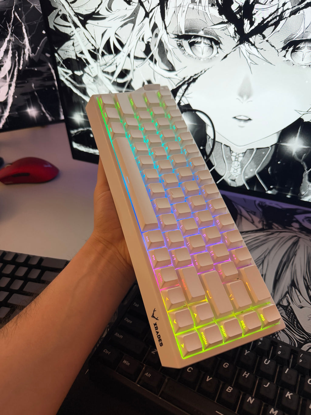 Xrades XR68 V2 White Side ( Manyetik Switch 8k Hz ) Klavye