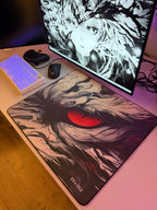 Xrades Red Owl Glass-Fusion / Cam Tozu Kaplama Oyuncu Mousepad
