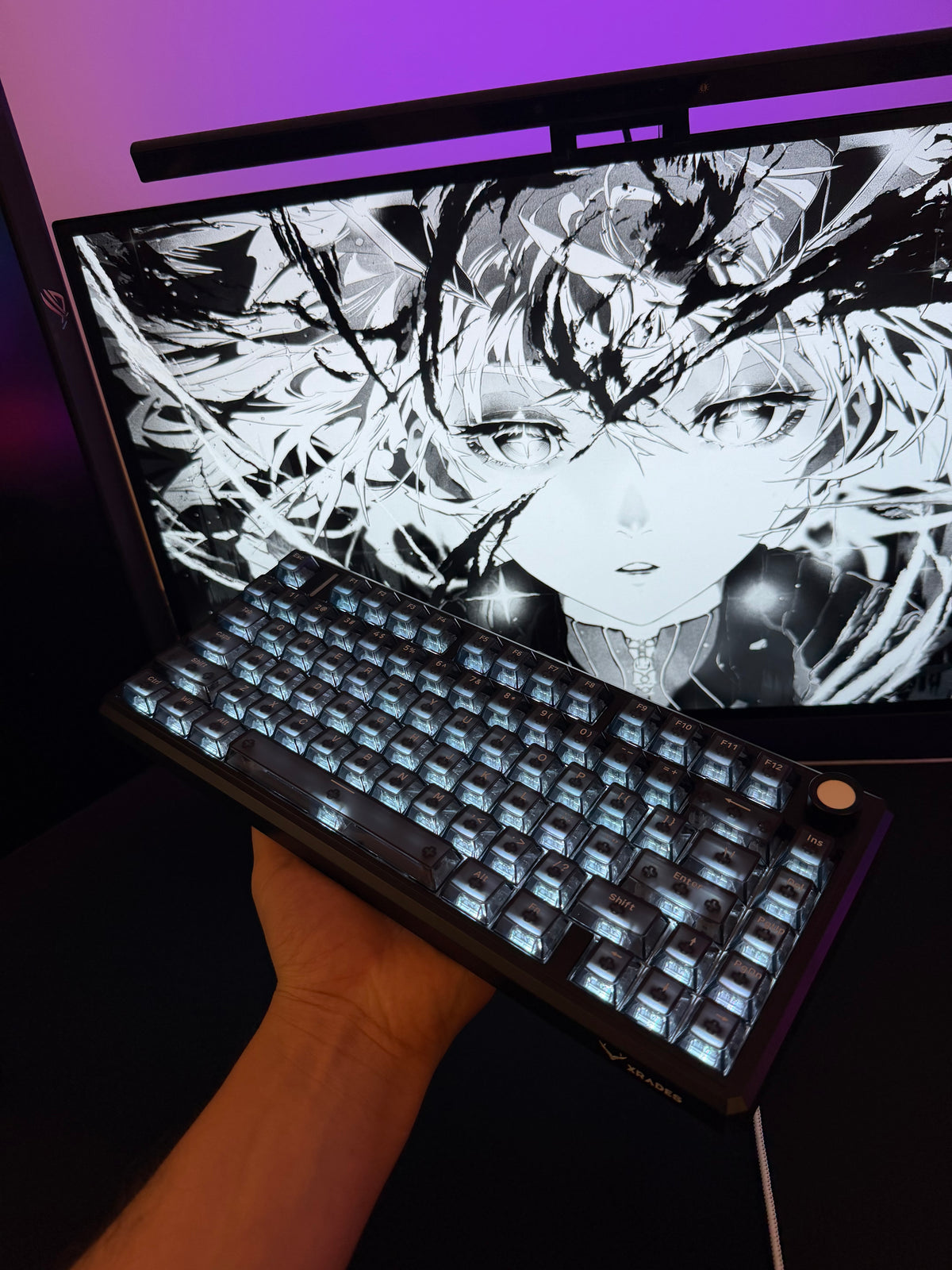 Xrades XR75 V2 Ultra Mat Transparan Black ( Manyetik Switch 8k Hz ) Klavye