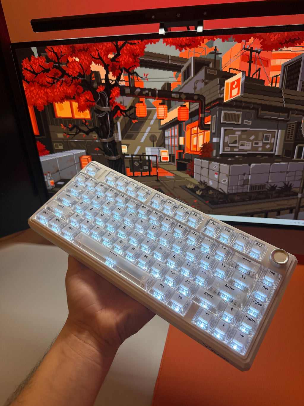 Xrades XR75 V2 Ultra Mat Transparan White ( Manyetik Switch 8k Hz ) Klavye