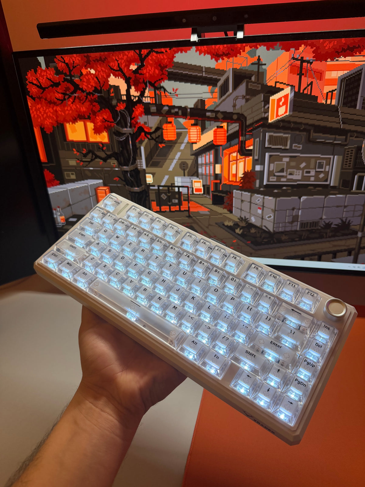 Xrades XR75 V2 Ultra Mat Transparan White ( Manyetik Switch 8k Hz ) Klavye