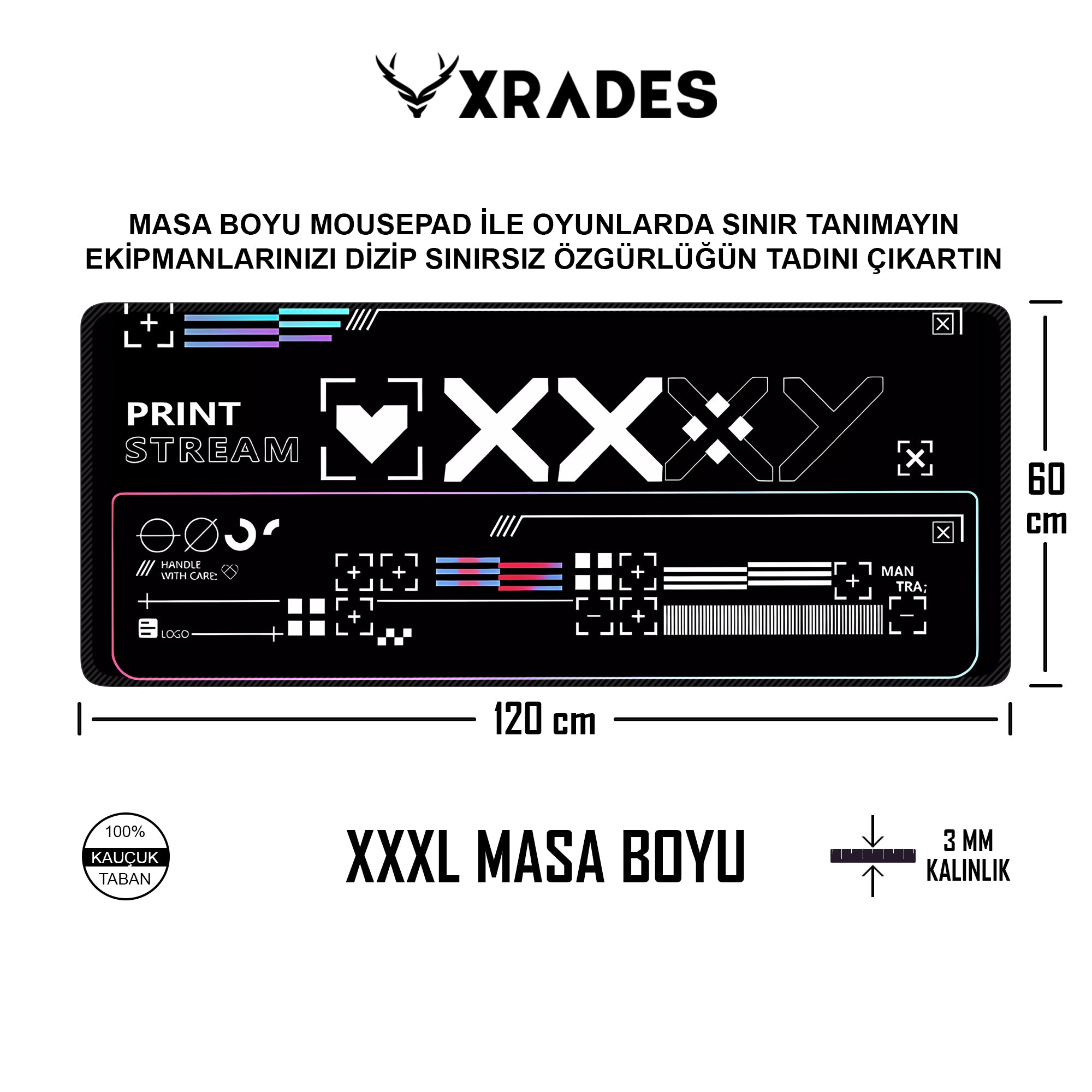 Xrades BlackX XXL Mousepad