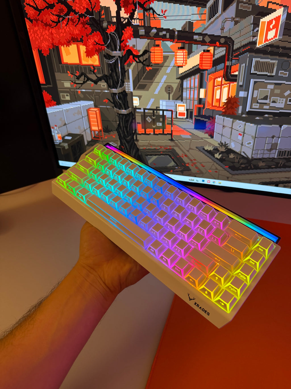 Xrades XR68 Ultra V2 Nano Cartoon White ( Manyetik Switch 8k Hz ) Klavye