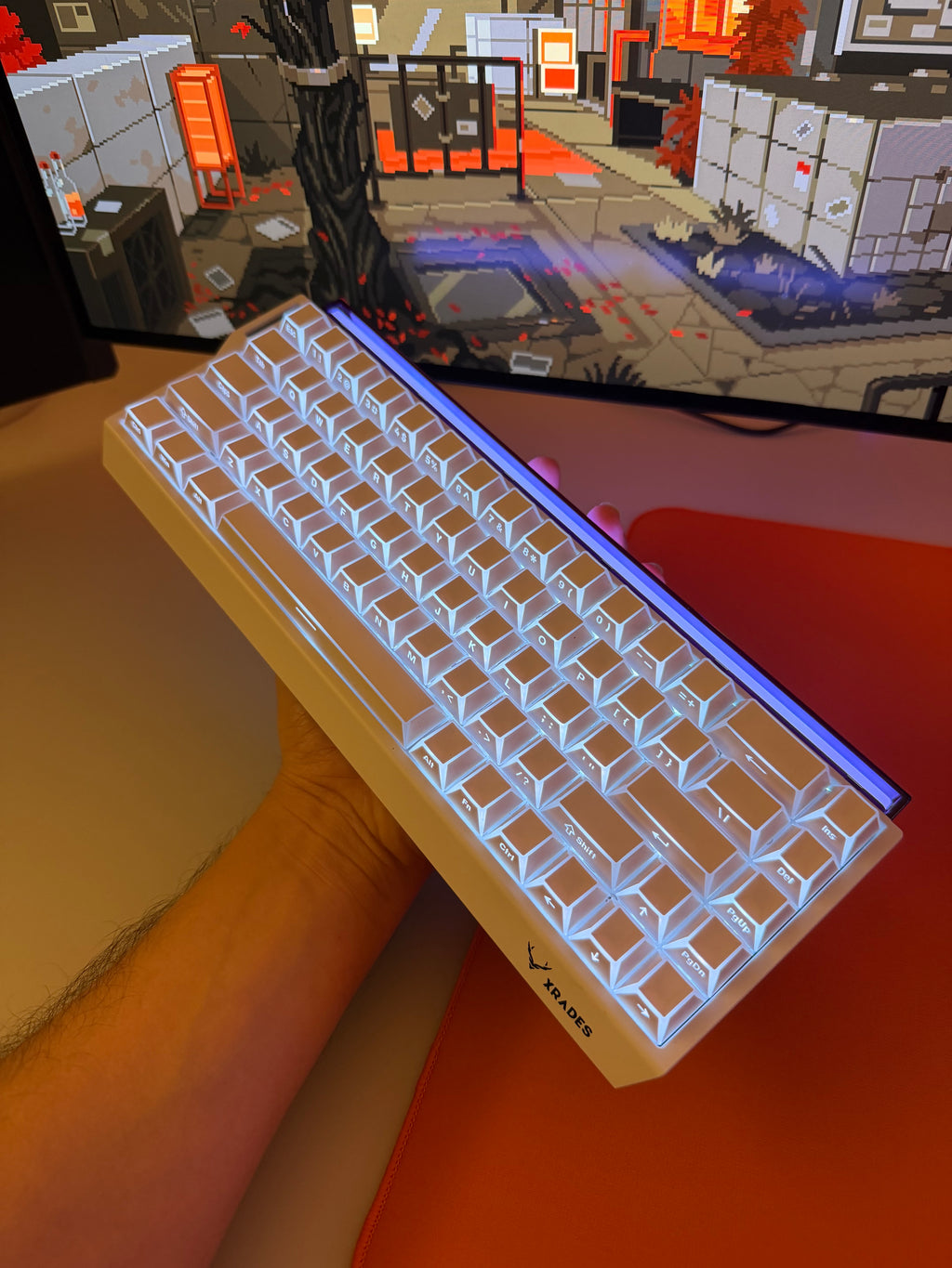 Xrades XR68 Ultra V2 Nano Cartoon White ( Manyetik Switch 8k Hz ) Klavye