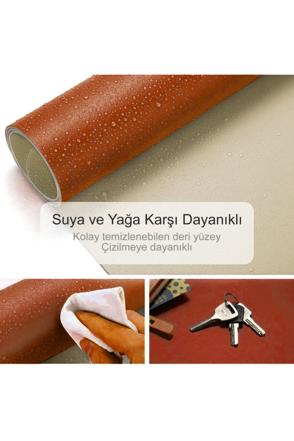 Xrades Taba Kahve Deri Mousepad