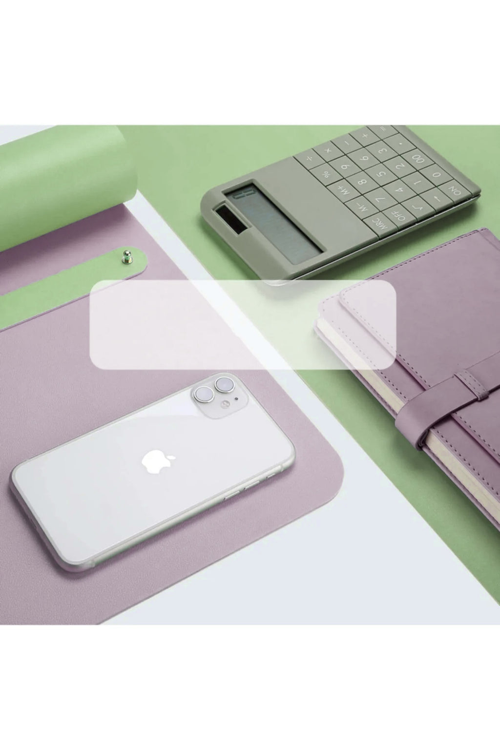 Xrades Lila Çay Yeşili Deri Mousepad