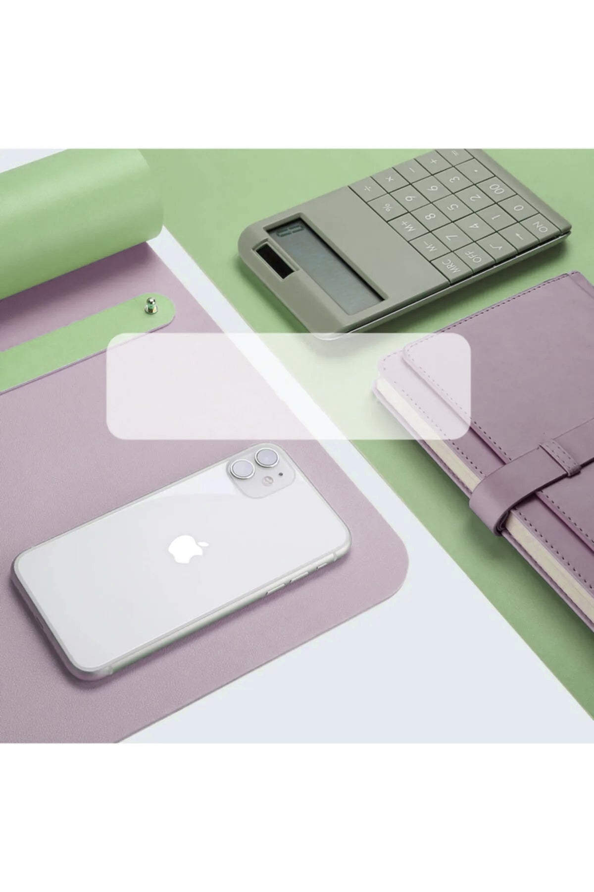 Xrades Lila Çay Yeşili Deri Mousepad