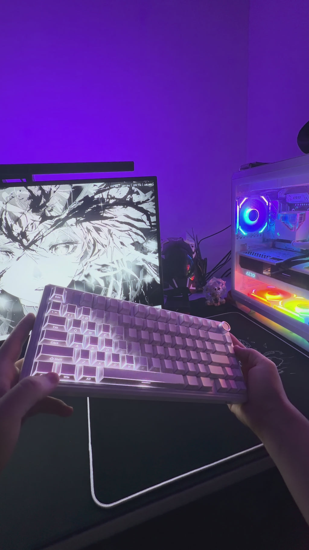 Xrades XR75 V2 Nano Cartoon White ( Manyetik Switch 8k Hz ) Klavye