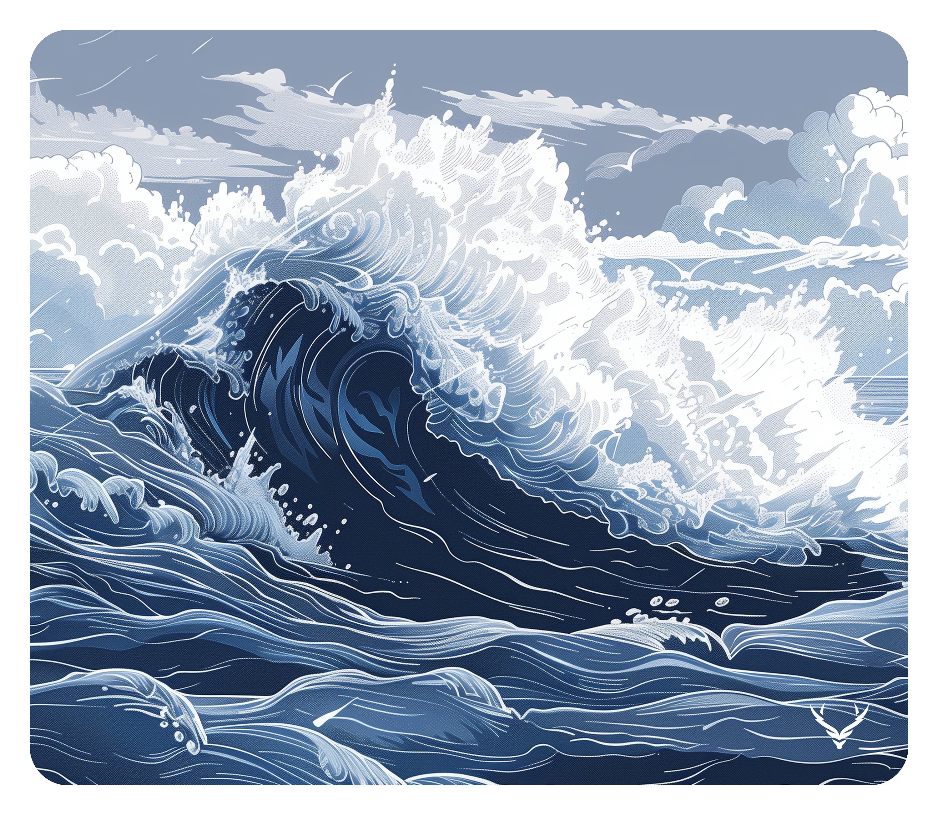 Xrades Blue Wave Pro Mousepad