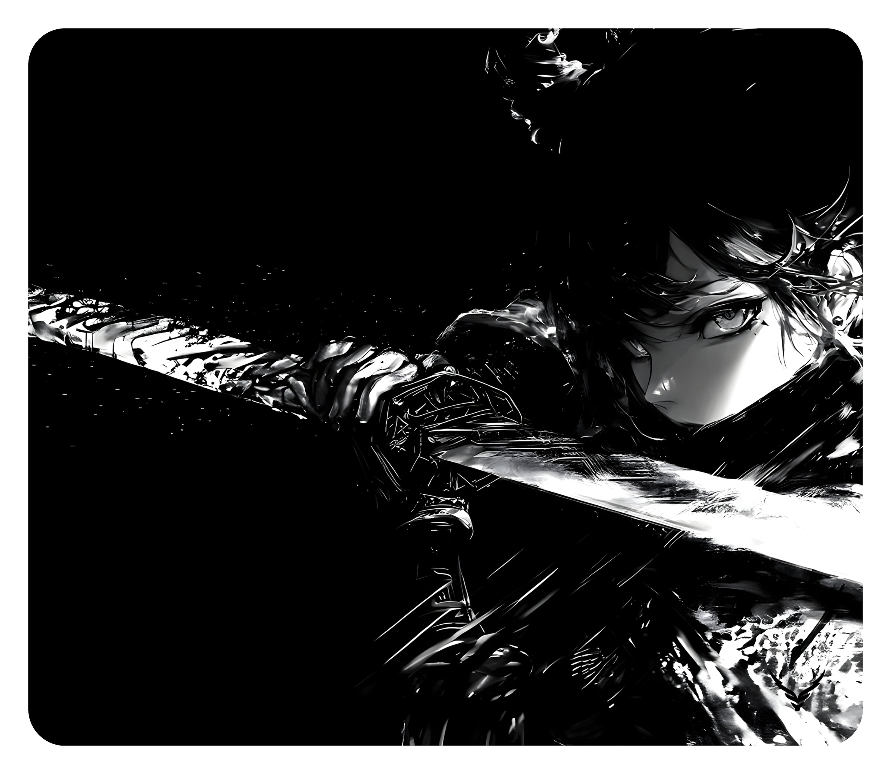 Xrades Black Katana Mousepad