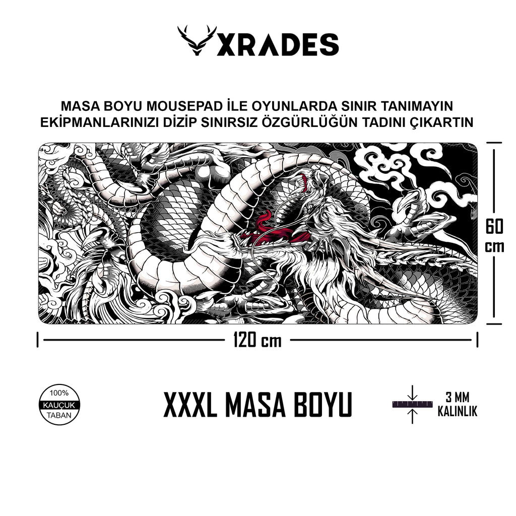 Xrades White Dragon XXL Mousepad