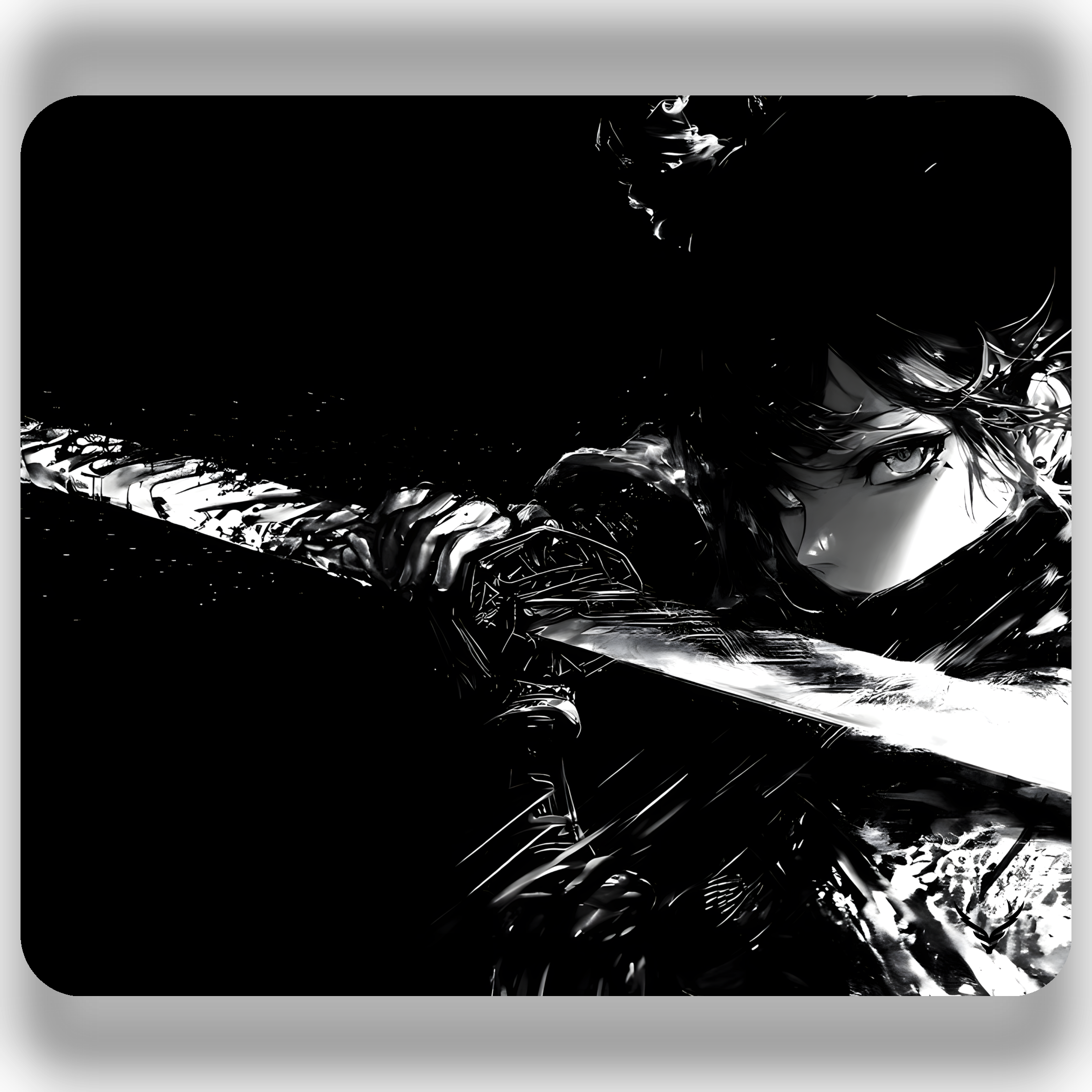 Xrades Black Katana Mousepad