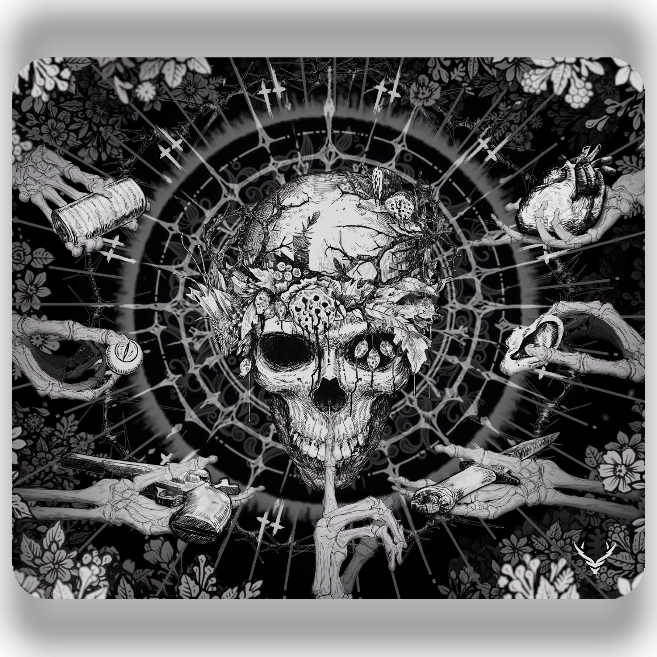 Xrades Flower Skull Mousepad